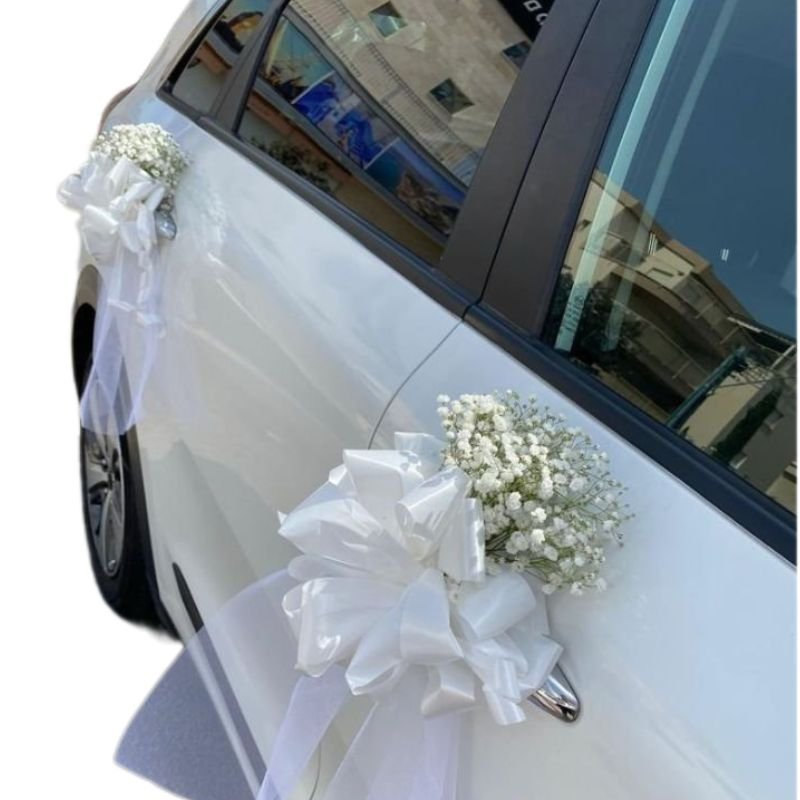 קישוט רכב לחתונה גיבסנית