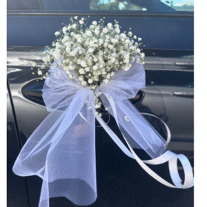קישוט רכב חתונה גיבסנית - X