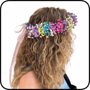 זר לראש גיבסנית צבעונית