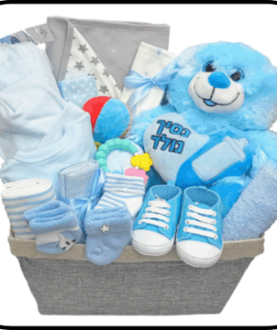 מארז לידה יוקרתי לבן שנולד