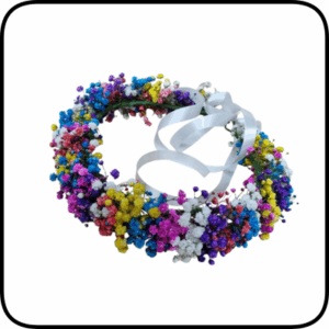 זר לראש גיבסנית צבעונית