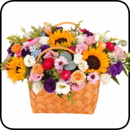 סידור פרחים גדול בכלי מיוחד